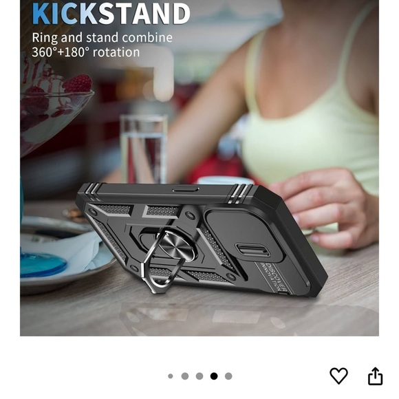 iPhone 14 Pro Max Black Rugged Phone Case with Kickstand - Picture 10 of 11